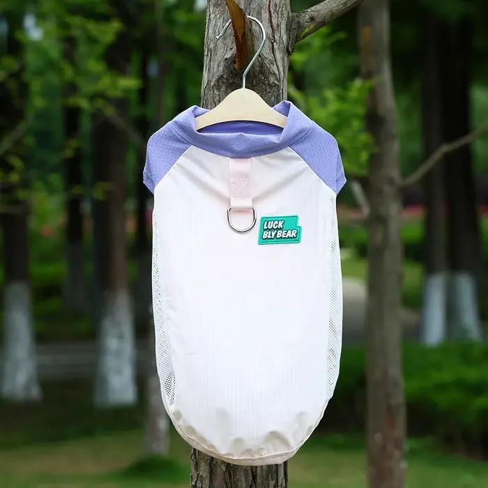 Veste de protection UV pour chiens et chats, tissu en soie glacée, protection solaire, maille respirante pour vêtements d'été pour animaux de compagnie en extérieur