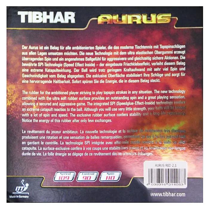 TIBHAR AURUS/AURUS son/douce originale TIBHAR Tennis de Table caoutchouc Ping-Pong éponge