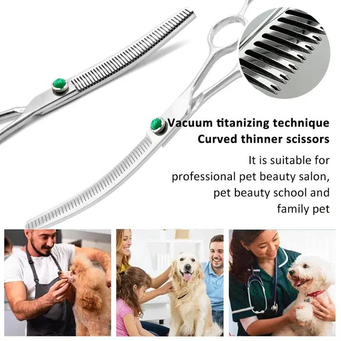 Ciseaux courbés Wingsbro 7 pouces pour toilettage canin