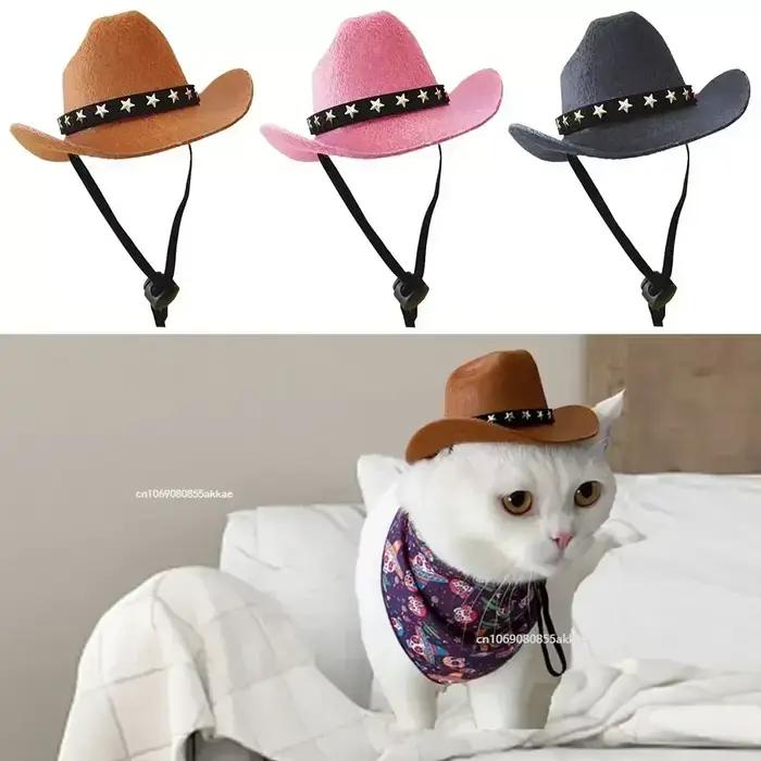 Chapeau de cowboy réglable pour animaux de compagnie