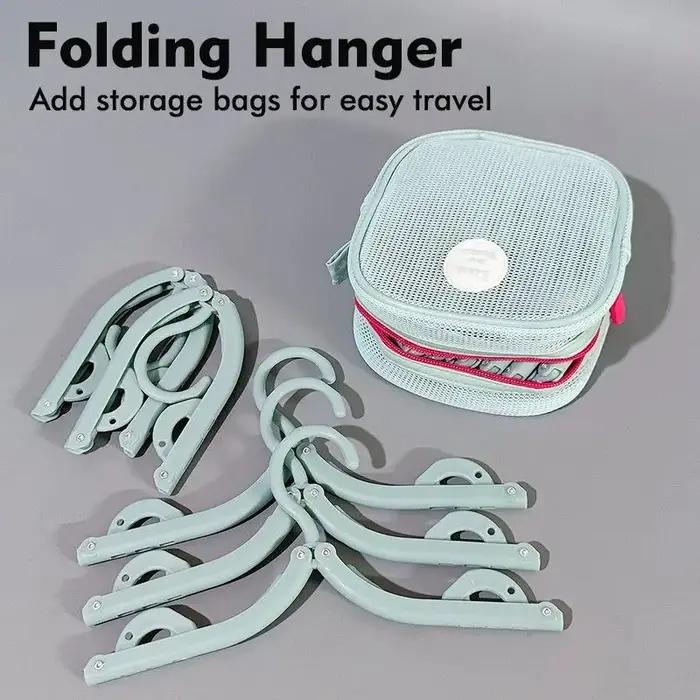 Cintre pliable avec sac de rangement, portable pour les voyages d'affaires, séchage de vêtements, adapté aux dortoirs et aux voyages