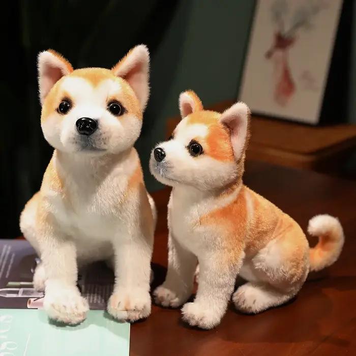 Jouet en peluche chien Akita doux simulation animal oreiller cadeau enfant noël saint valentin kawaii unique