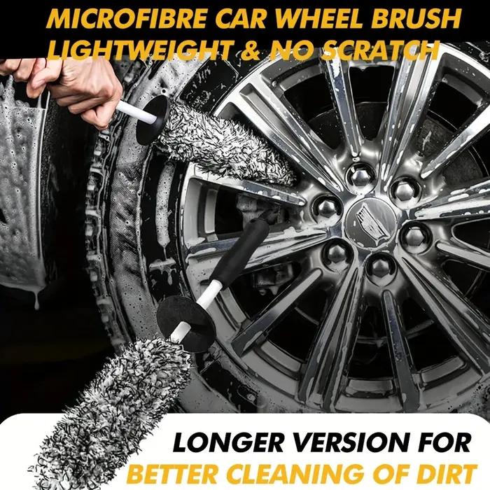 Brosse de roue en microfibre pour nettoyage en profondeur longue durée pneus voiture occasion spéciale usage quotidien