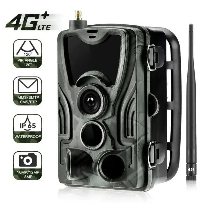 Caméra de chasse à la faune 4G LTE SMSTrail 16MP 1080P Surveillance Cellulaire HC801LTE Email FTP SM