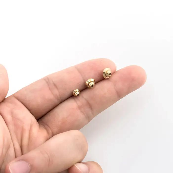 20/50pcs laiton pêche Spinner perle leurre faisant eau douce doré plate-forme Spinnerbait en ligne S
