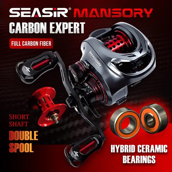 SEASIR Mansory – moulinet de pêche Baitcasting Ultra léger en Fiber de carbone, bobine hybride en cé