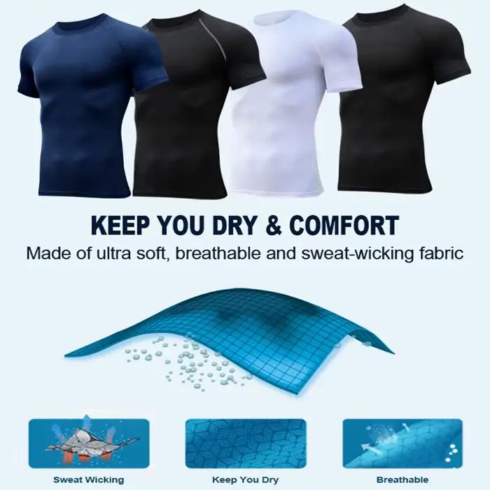 Chemise de compression à imprimé croisé pour hommes, t-shirt athlétique chrétien, hauts d'entraîneme