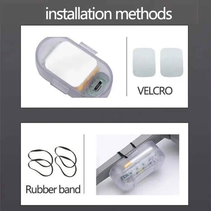 Lumière Stroboscopique LED avec Télécommande Sans Fil pour Voiture, Moto, Vélo, Drone, Scooter, Anti