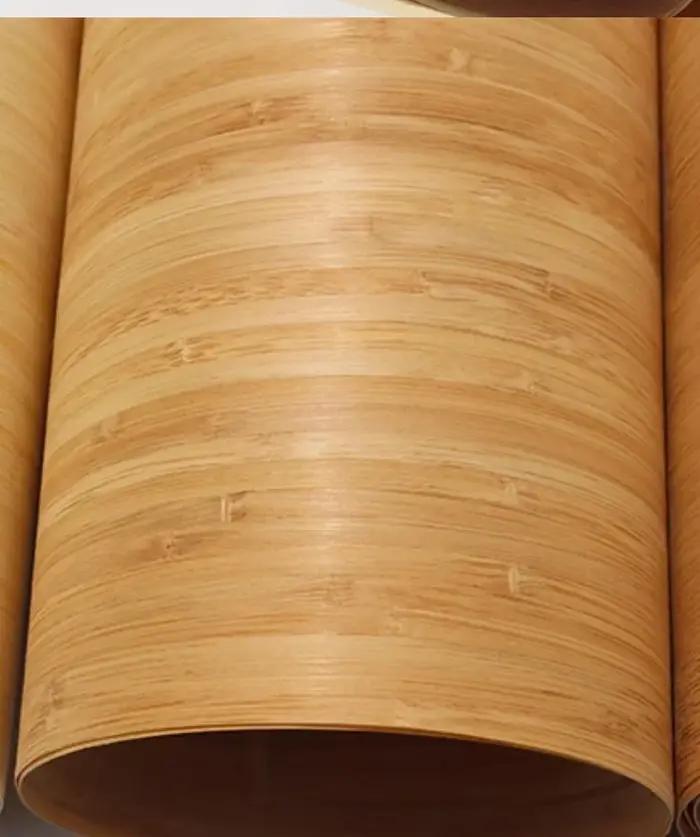 Panneau décoratif de guitare en placage de bois de peau de bambou carbonisé de couleur naturelle L:2