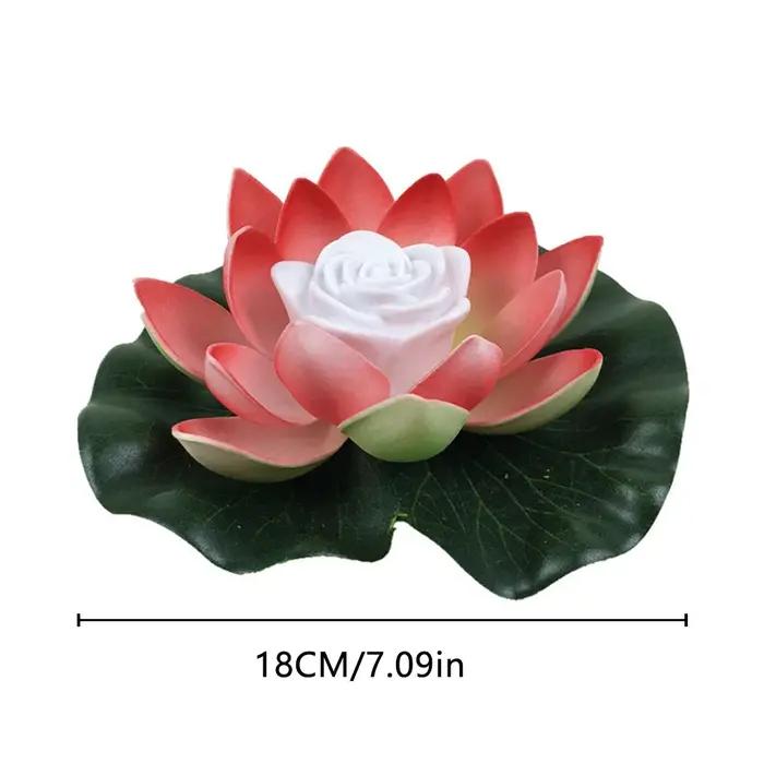 Lampe LED flottante étanche à piles, fleur de lys artificielle, lampe de nuit, sécuritaires, piscine