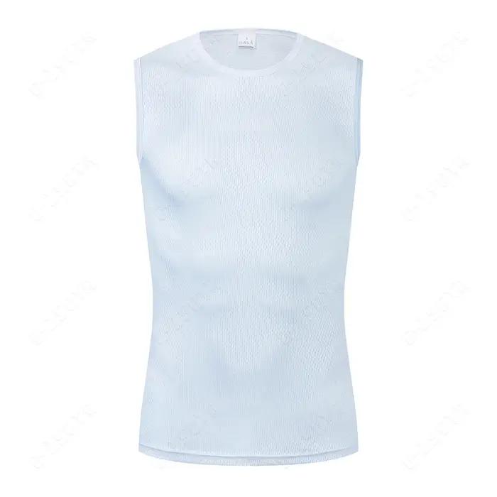 Maillot de cyclisme homme sans manches en polyester pour course à pied et fitness polyvalent toute lannée