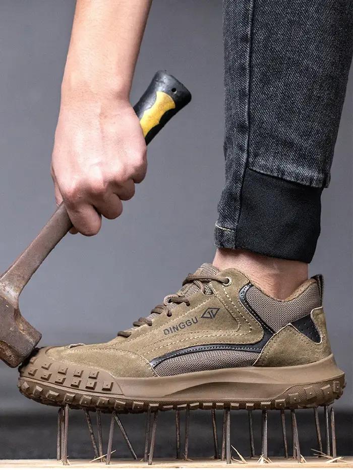 Chaussures de sécurité homme bout en acier semelle kevlar robuste résistante à l'usure protection professionnelle ocassions spéciales