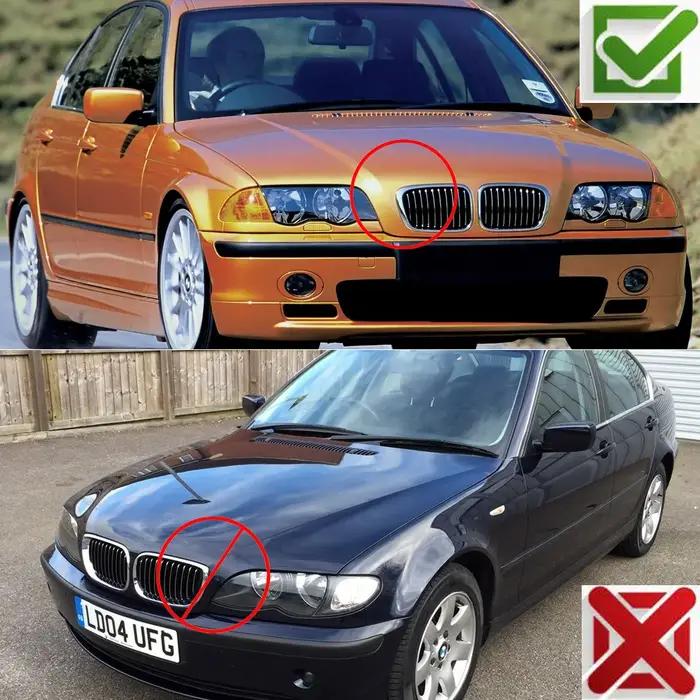 Grilles de radiateur de pare-chocs avant ABS de voiture, Gril pour BMW E46 série 3 1998 1999 2000 20