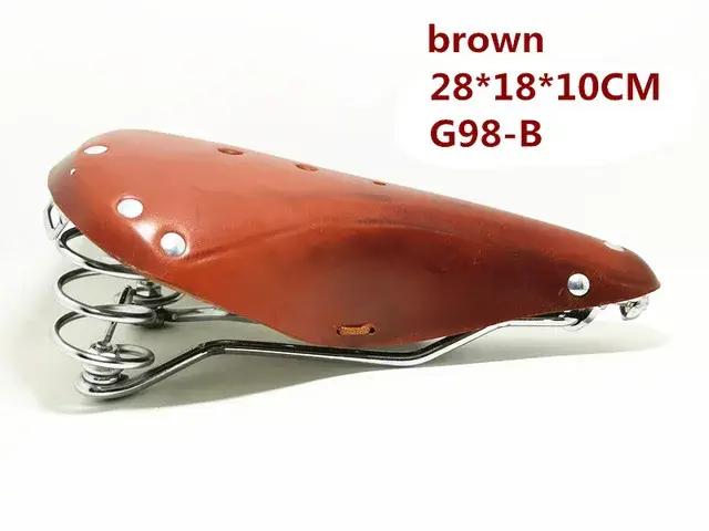 Selle de vélo de route en cuir de vache