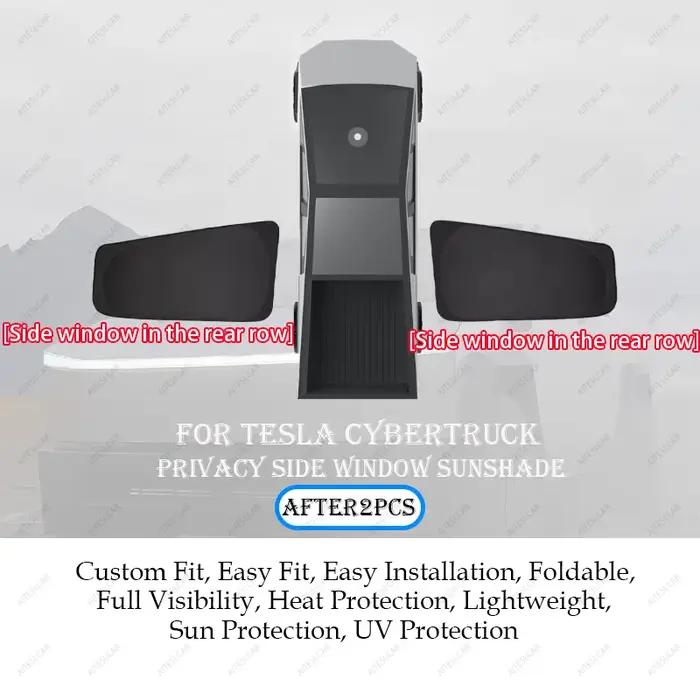 Pare-soleil de confidentialité AITESLCAR pour Tesla Cybertruck, sur mesure pour vitres latérales et