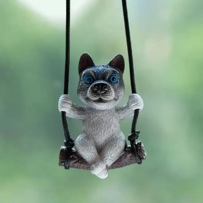 Tendance Swing Dog Auto intérieur accessoires décoration lunettes de soleil voiture pendentif bouledogue résine