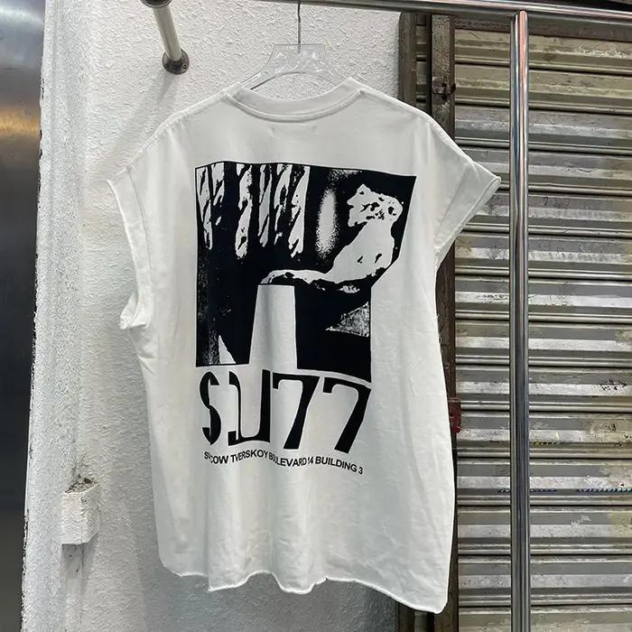 2026 été surdimensionné RRR-123 manches découpées T-Shirt hommes femmes graphiques imprimer RRR123 d