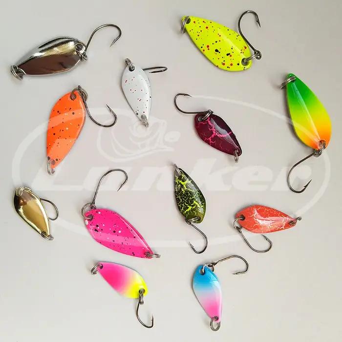 Lunker cuillère truite carpe petit ruisseau de pêche appât dur leurre 1.5g 2.5g 3.5g 5g