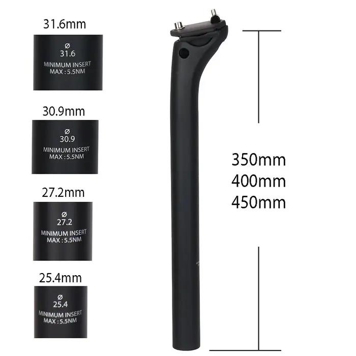 ELITAONE vtt tige de selle en carbone décalée 20mm 25.4 27.2 30.9 31.6mm tige de selle de vélo de mo
