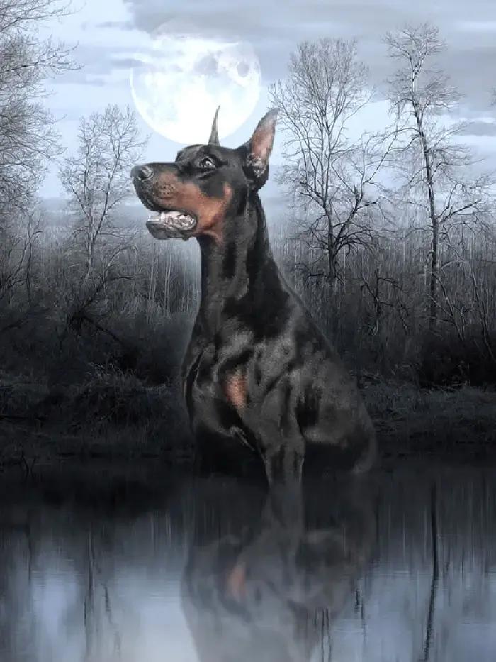 Chien de montagne bernois Shiba Inu berger allemand Doberman bricolage peinture à l'huile numérique