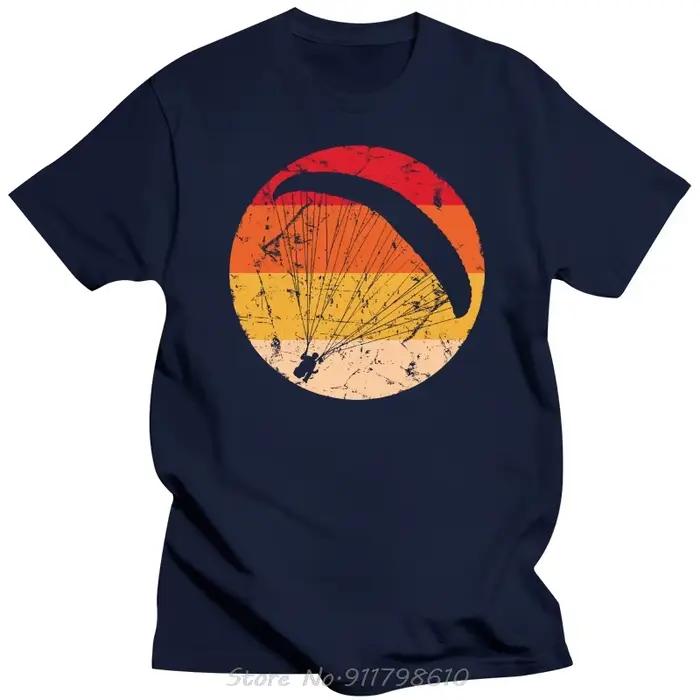 Mode rétro parapente T-shirt pour hommes loisirs