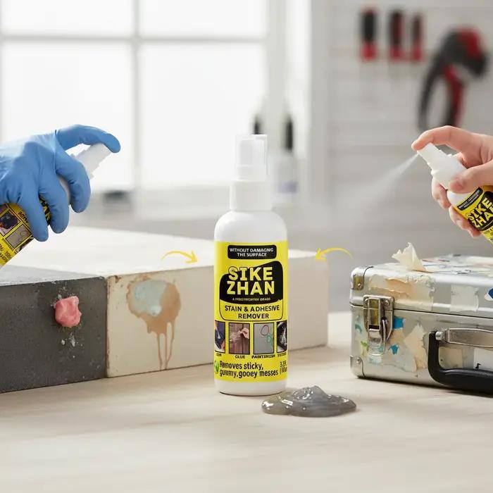 Dissolvant d'adhésif pour gomme à mâcher