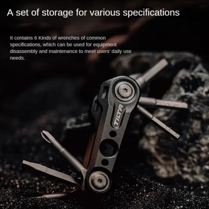 TILTA TA-MMT-SG multifonctionnel Mini trousse à outils portable tournevis clé kit travailler comme mini poignée TA-MMT-B pour cage de caméra