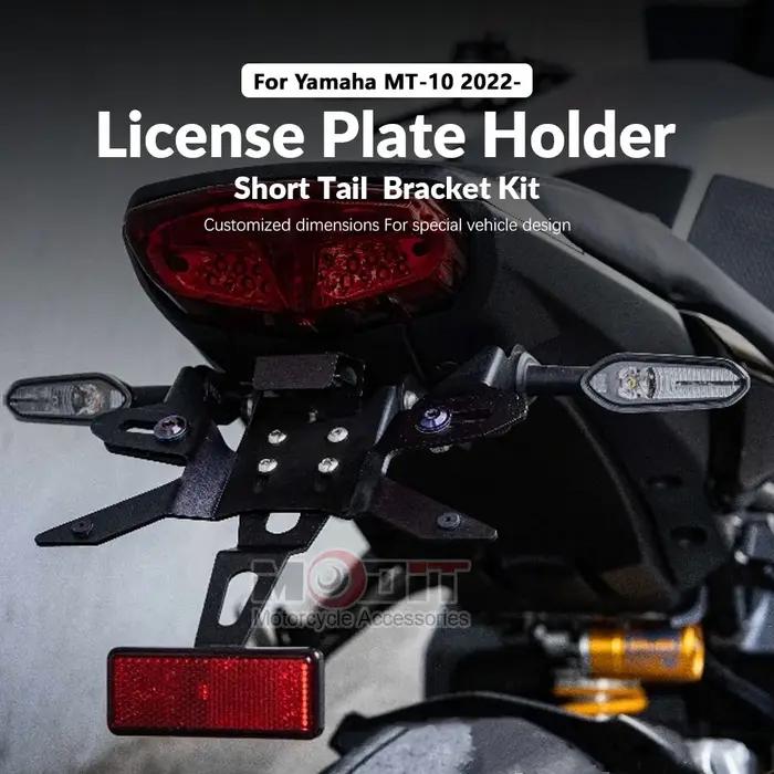Support de plaque d'immatriculation Sivir pour Yamaha MT-10 2022 2023 2024 2025 design moderne pour une conduite sûre et élégante