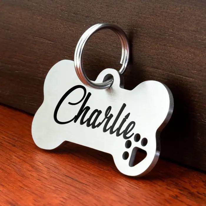 Étiquette d'identification de chien