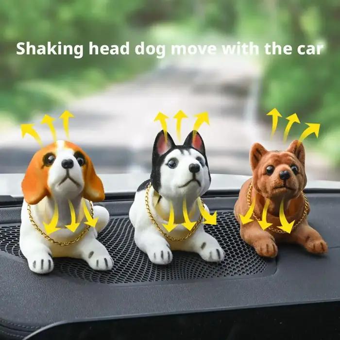 Poupée de voiture Husky Beagle Saint Bernard berger secouant la tête, décoration intérieure automobile, cadeau créatif pour femme et homme, accessoire mignon pour voiture et maison