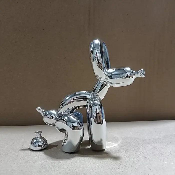 Statue en résine d'animal de chien de ballon moderne pour salon chambre bureau original cadeau occasion spéciale