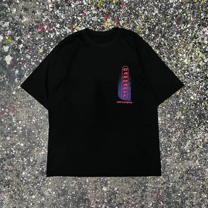 T-shirt à manches courtes de la marque Carhartt, T-shirt décontracté en coton imprimé, style estival