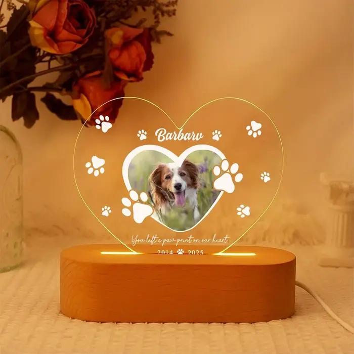 Cadeau personnalisé pour perte d'animaux de compagnie, carte Photo personnalisée pour chien, souveni