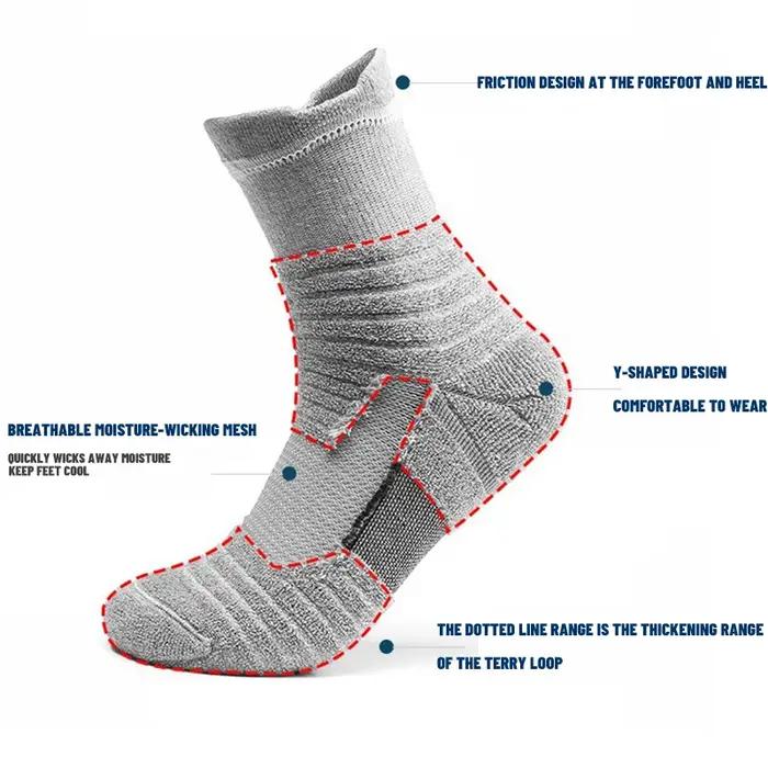Chaussettes techniques WRELS pour chasse et course - Anti-ampoules et support de voûte pour longues marches