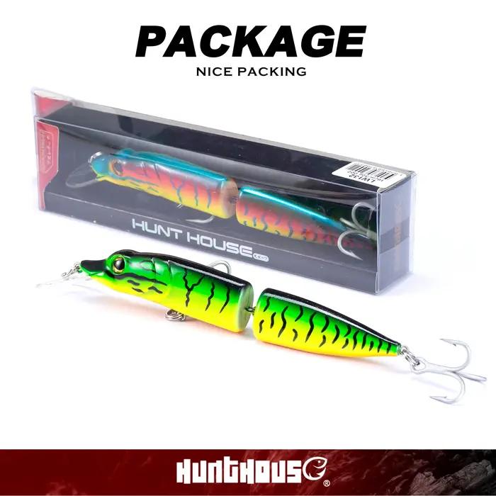 Leurre Hunthouse Pike Minnow Appât Dur Minnow Artificial Swimbait Pour Pêche en Mer Rivières Lacs Occasions Spéciales