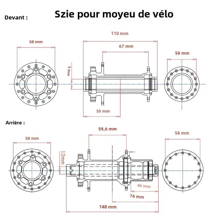 TANKE moyeu de vélo vtt BOOST 148 moyeux