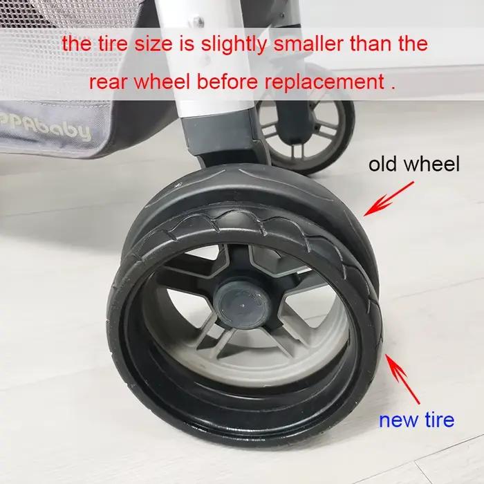 Pneu de roue de poussette pour Uppababy Cruz V1, pneu de roue arrière en PU sans chambre à air, enti