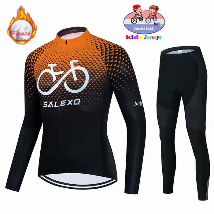 Vêtements de cyclisme en polaire pour enfants