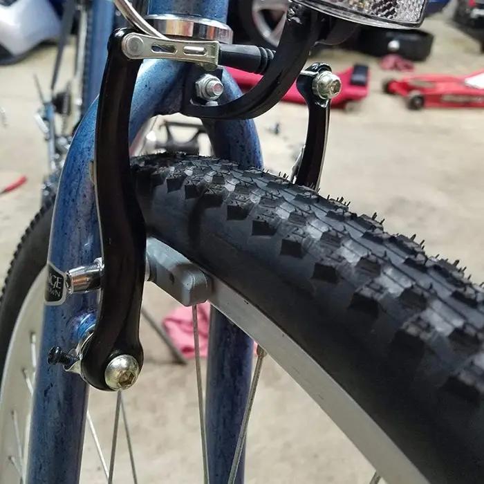 Kit de freins V pour VTT et BMX, ensemble de freins à étrier VTT AL à traction linéaire avec plaquettes de frein, levier, câble et outil d'installation, noir