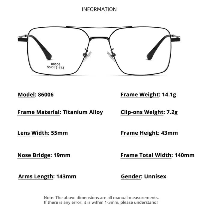 Hommes classique polarisé pince sur lunettes de soleil pilote Double faisceau en alliage de titane l