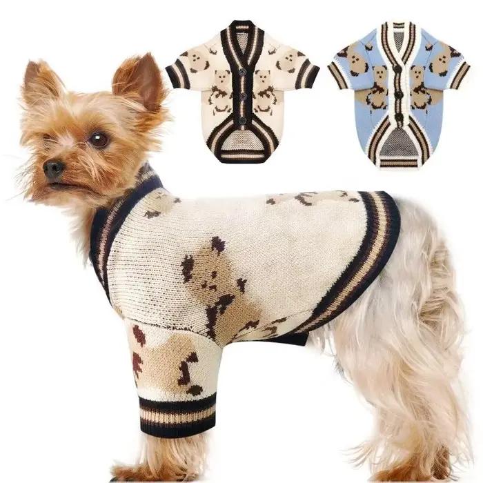 Pull en coton 100% pour animaux de compagnie classique, élégant et confortable pour chiens, chats, chiots et autres petits animaux occasions spéciales