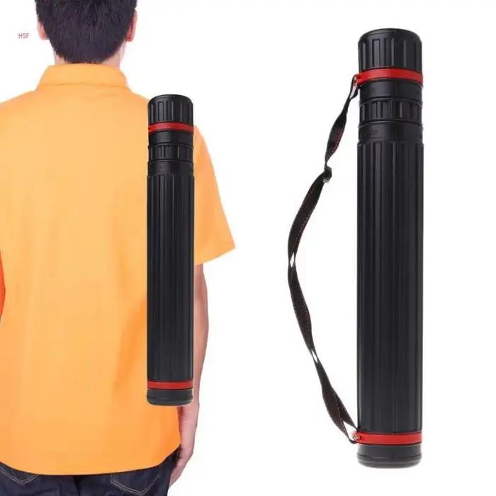Tube de rangement pour art extensible et réglable avec bandoulière, léger et durable pour l'extérieur, tube de transport portable pour artiste