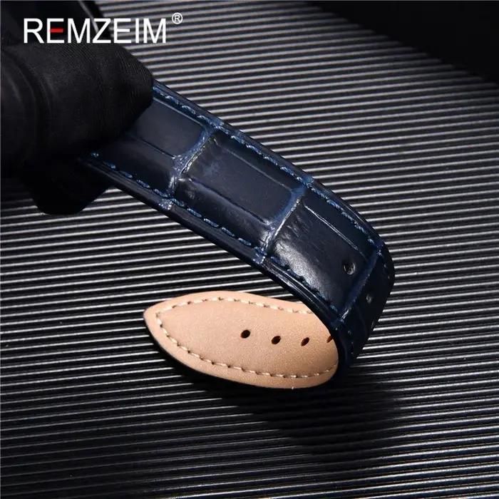 Bracelet montre cuir véritable 18-24mm boucle papillon homme femme remplacement strap + boîte
