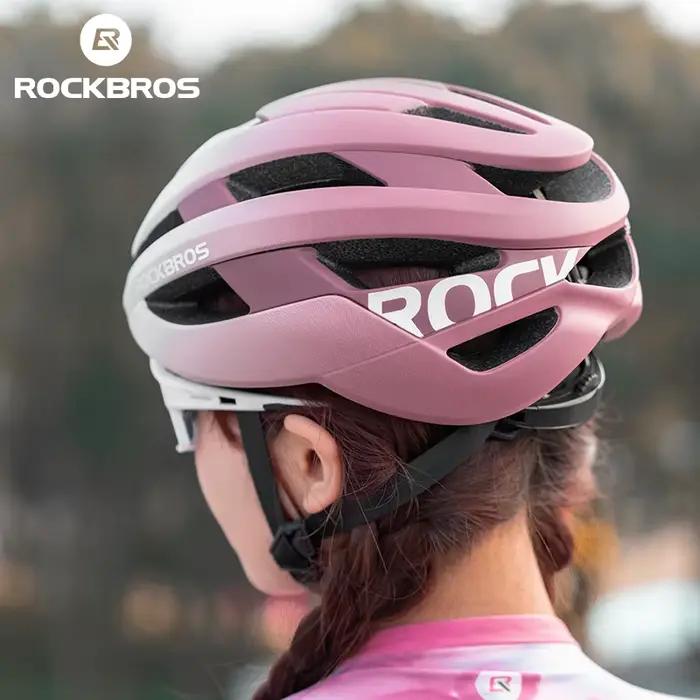 ROCKBROS-Casque de vélo pour homme et femme, VTT, sécurité routière, moulé intégralement, ultraléger