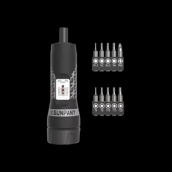 Tournevis dynamométrique Vector Optics Gunpany réglable 10-60 in/lbs pour montage lunette avec 10 embouts acier