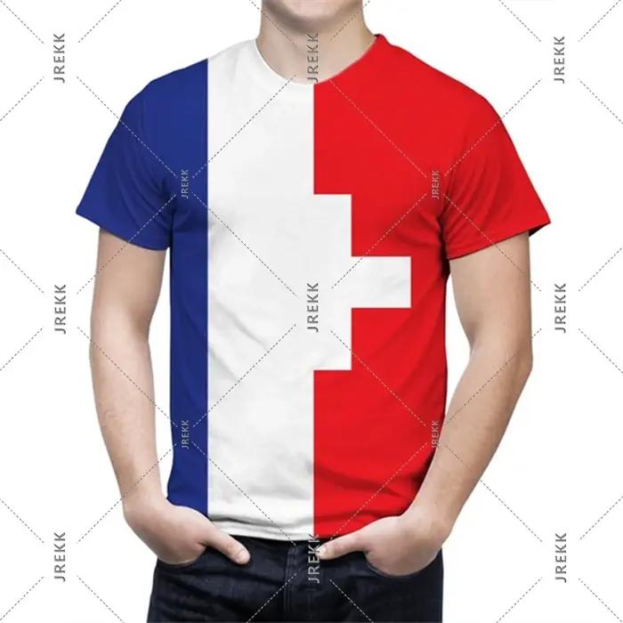 Maillot de Football français T-shirt hommes femmes drapeau