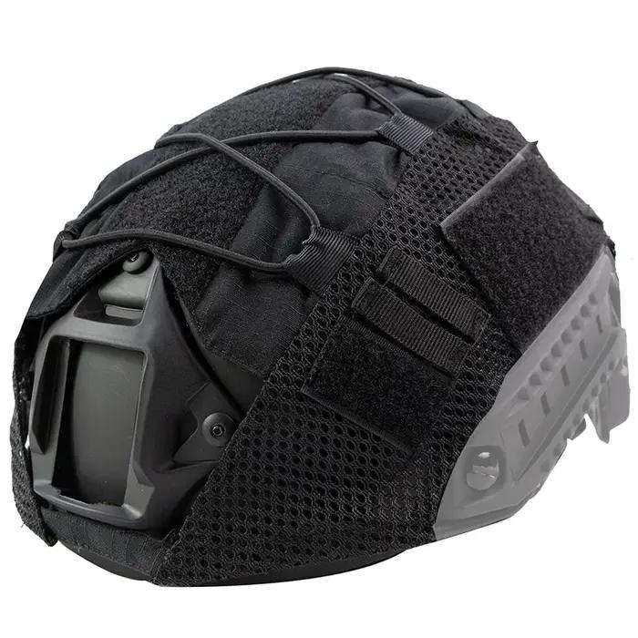 Housse de casque tactique avec poche filet : protection et rangement pour casques de chasse et paintball