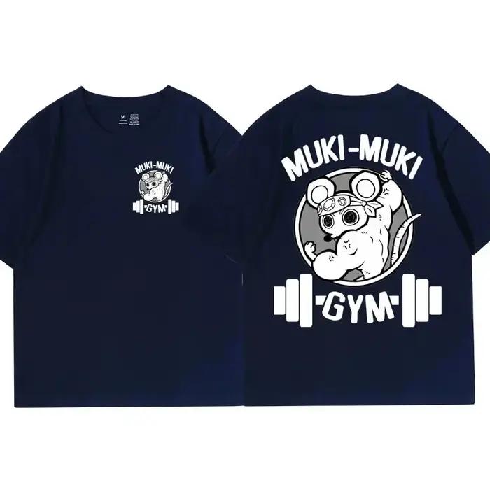 Anime démon Slayer Uzui Tengen imprimer T-shirts unisexe drôle Ninja souris Muki Muki Gym T-shirt so