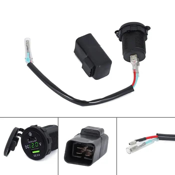 Caméra de moto pour Kawasaki Ninja400 Ninja650 Versys 650 Chargeur TYPE-C USB 3.0 Blanc Noir Occasions Spéciales Achat Moto