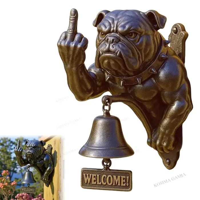Sonnette Bulldog Unique - Design Amusant et Rustique pour les Amateurs de Chiens